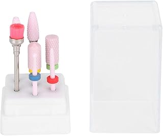 Brocas de unhas, conjunto de 7 peças de cabeça de moagem de unhas, kit de brocas de remoção de pele morta para unhas ferramenta de manicure, polidor de broca de unhas Efil, suprimentos essenciais para manicure e pedicure