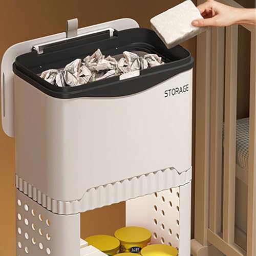 Contenedor de basura durable con ruedas y diseño moderno miniatura 6