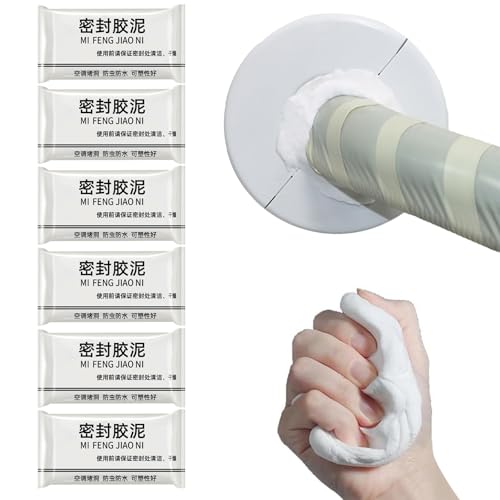 6 Stück Dichtungsmasse Wasserdicht Abdichtungsmasse Aussen Wasserdicht Wasserfester Reparatur-Dichtungston Schnellreparaturschlamm Mastix-Dichtstoff Für Abflussanschlüsse Wandfüller（20g*6）