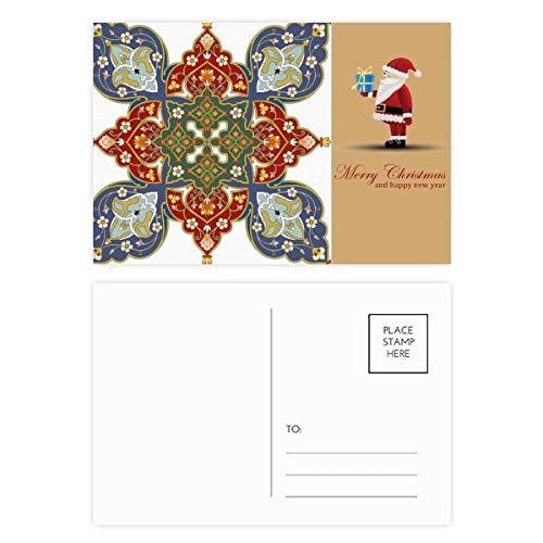 Cartes postales feuilles de père Noël pour vœux de fin d'année