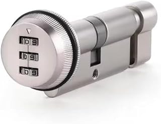 Digitaler mechanischer Passwort-Schließzylinder 70 mm für Holztüren Dicke 30-50 mm ohne Schlüssel, Griff für schnelles Öffnen (Nickelzug)