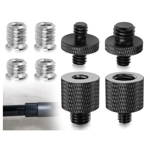 KAPSING Stativ Adapter Set,1/4 auf 3/8 Zoll Gewindeadapter,3/8 auf 1/4 Zoll Stativschraube,1/4 zu 1/4 Gewinde doppelschraube,Kameraschraube,Konverter Halterung,für Lampenstative Mikrofonstativ Kamera