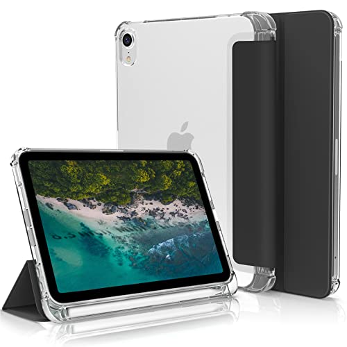 ZOYU Hülle Kompatibel iPad Air 5 Hülle mit Stifthalter und iPad Air 4. Generation Hülle Case, Auto Sleep/Wake, Slim Smart Folio Anti-Rutsch Stand Hülle Cover für iPad Air 10.9 2022/2020, Schwarz Cover