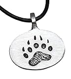 Trilogy Jewelry Pewter Bear Claw Paw Gay Pride LGBT Pendant, Black Necklace Cord with Clasp