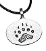 Pewter Bear Claw Paw Gay Pride Lgbt Pendant, Leather Necklace