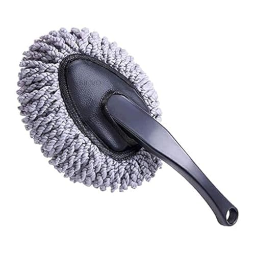 Image of SILIVO Microfiber Car Cleaning Brush with Handle | Handheld Car Duster for Dashboard, Windshield & Interior | Reusable, Washable Multipurpose Dusting Tool for Car, Bike & Home (11 inch, Multi Color)
