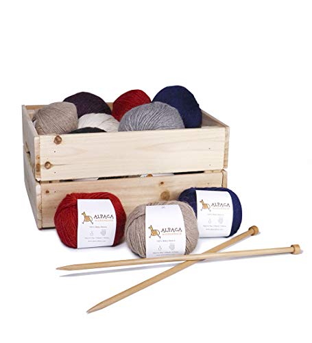 100% Baby Alpaca Yarn Wool Set Of 3 Skeins Lace Worsted Bulky/Chunky Weight - Heavenly Soft And Perfect For Knitting And Crocheting (Ivory, Dk - 109 Yds/100 Mts - 50 Grms (1.76 Oz)/Skein) #TOP5