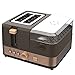 Tostadora 3 en 1, multifunción para hacer desayuno, tostadora de pan con horno eléctrico de huevo de vapor, control de temperatura de seis velocidades, rebote automático, descongelación de calefacción