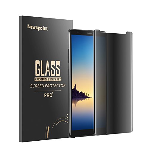 Newspoint 92707 Galaxy Note 8 Screen Protector, Case Friendly, 9H Hardness, Bubble Free, Anti Scratch - Black