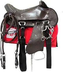 Sela De Cabeça Marrom Simples para Cavalgada E Passeios Completa Com Manta e Freio Inox