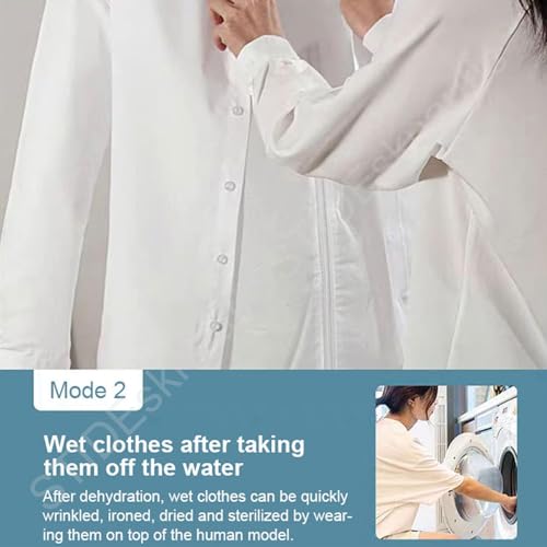 STIDEsknautic Hands-Free Touched Automatic Ironing Machine,360° Hot Air Dryer & Iron,Time & Temperature Adjustable,for Any Fabric Type Clothing & Shoes,Apartment & Dorm Room Essentials