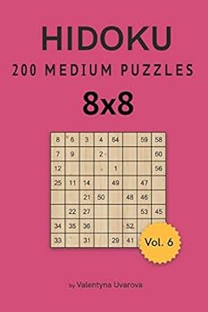 Paperback Hidoku: 200 Medium Puzzles 8x8 vol. 6 Book