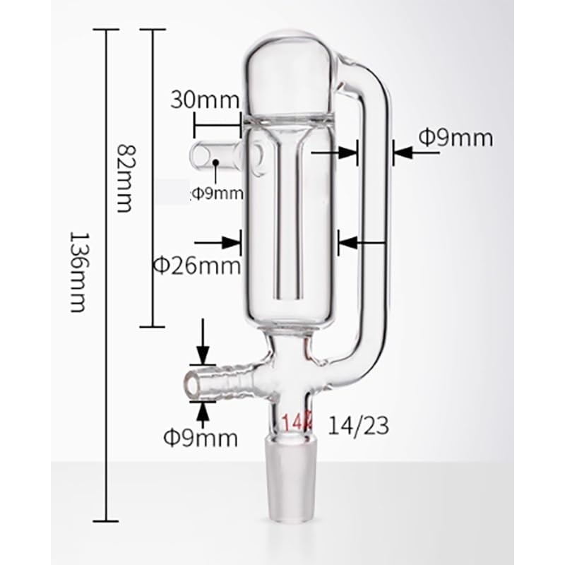 Labor-Glass-Bubbler | Anti-Saug-Design | Verbesserte Leistung | Ideal for wissenschaftliche Zwecke(14-23)