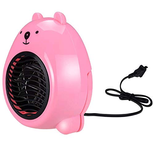Portable Electric Ceramic Space Heater Indoor Table Fan Heater Combo for Desk Small Personal Heater Fan with Rotate Angle Overheating Safety Cut-Off for Room Office Desk Travel Household