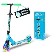 Suotu kinderstep met Led verlichting | verstelbare stuur | tot 50 kg | Roze/zwart
