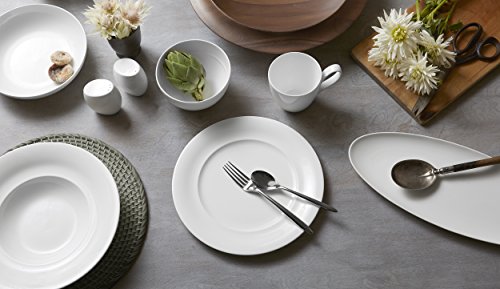 nambe Skye Collection All-Purpose Ceramic Bowl, White, Dishwasher & Microwave Safe, 5.75- inch, Bowl for Cereal, Soup, Rice, Pasta, Salad, and Oatmeal