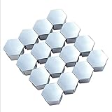 2.Es duradero y resistente Lorenlli 16 Uds 19mm Tapa de Tornillo de neumático métrica Tapa de Perno Hexagonal para Peugeot 307, 308, 408, 206, 207, Tuerca de Rueda, decoración de la Cubierta del Borde
