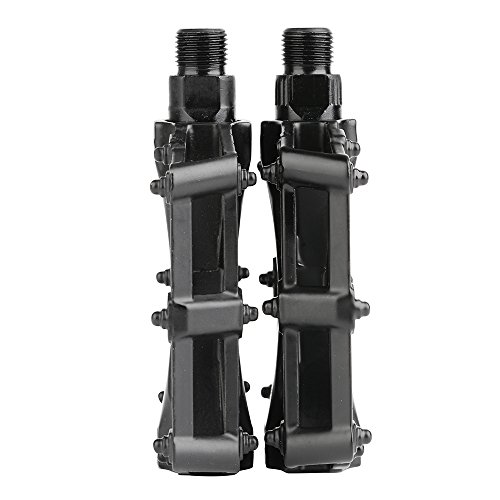 boruizhen Aluminium CNC Bike Platform Pedals Lightweight Road Cycling Bicycle Pedals for MTB BMX (Black)