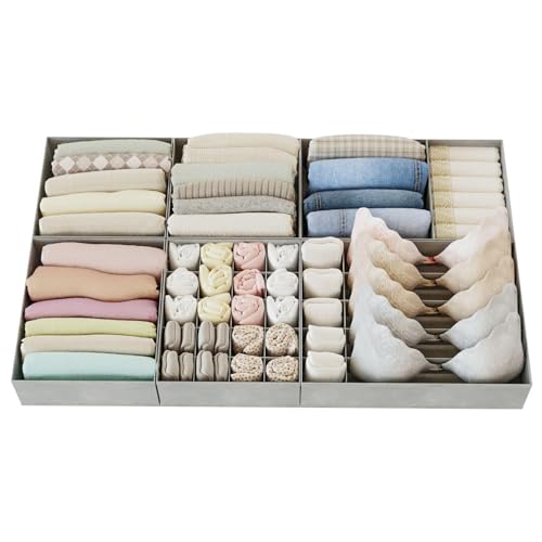 Fulasofia Passgenauer Schubladen Organizer für IKEA Pax 100cm | 7-teiliges Ordnungssystem | EXTRA Stabil durch 2,5mm PP-Platten, Geruchsfrei & Abwaschbar | Ideal für Unterwäsche & Socken