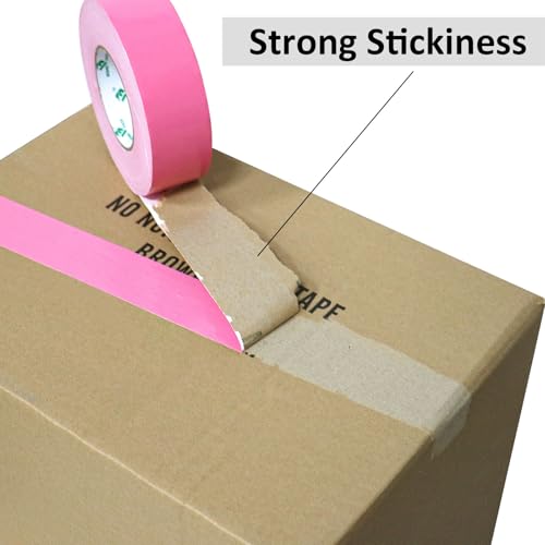 Image of BOMEI PACK Yellow Duct Tape, Heavy Duty Strong Waterproof Industrial Color Duct Tape 9.0mil x 1.88inch x 60yds for Packing and Repairing