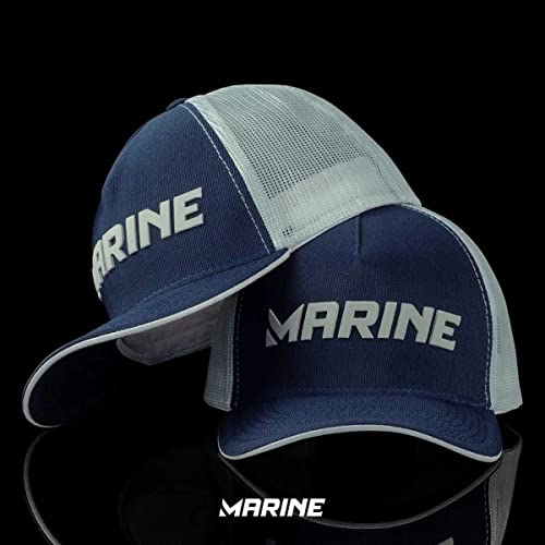BONÉ PARA PESCA MARINE SPORTS MODELO AMERICANO PESCADOR AZUL