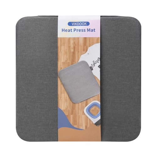 VIKDOOK Heat Press Mat Easy Press Mat Kompatibel mit Cricut Easypress 2 8"X10" 12"X12" Matte für T-Shirt HTV Vinyl Craft Bügeltransferprojekte