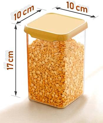 Image of Women's 1st Choice Unbreakable Plastic Containers Set (1200ml, Set of 8-Orange)