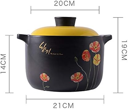 Black Heat-resistant Casserole Health Ceramic Soup Casserole Korean Pot Stew Cookware Ceramic Stew Cooker Kitchen Pot