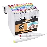 5.PORTÁTIL: La caja viene con un mango, por lo que puede crear arte en cualquier lugar, fácil de conseguir y volver a colocar el bolígrafo, los marcadores se dividen en cuatro particiones basadas en el color.