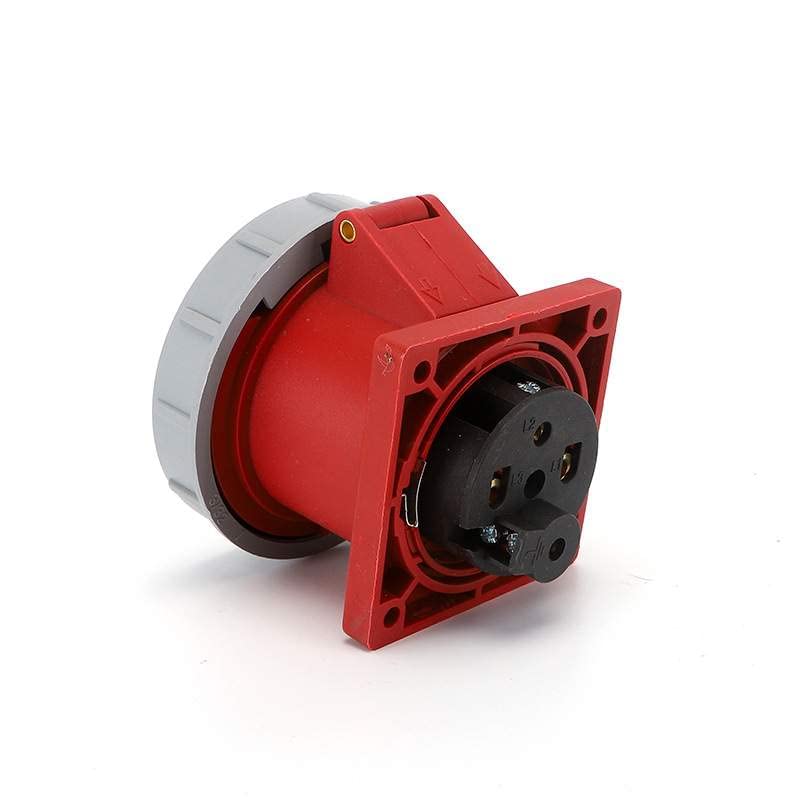 IEC60309 Waterproof CEE Industrial Connector Socket 4Pin 16A 380V-415V 3P+E IP67 (Type-1）