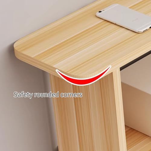 Mesa de sofá de 120 cm estrecha de madera para sala de estar 5