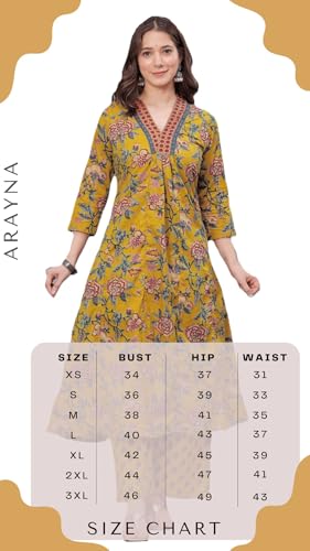 Image of Arayna Women's Pure Cotton Block Printed Kurta Set with Palazzo Pants & Dupatta - Ethnic Wear