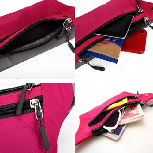 Pochete esportiva doleira porta celulares para academia corrida passeio feminina masculina (Vermelho