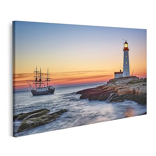 Tableau sur Toile Phare de Navire pour Créer une Ambiance Marine dans votre Salon