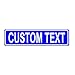 Blue Custom 6x24 Aluminum Road Sign with Lettering On One Side