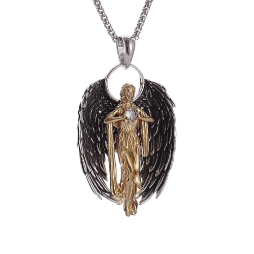Collier amulette Saint Gabriel en chaîne de 24 pouces pour homme et femme