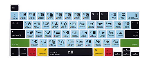 WYGCH Davinci Resolve Silicone Shortcuts Keyboard Cover Skin for MacBook Pro 16 inch A2141 2019 2020 Pro 13.3 inch A2338 M1/A2251/A2289 with Touch Bar and Touch ID US Version