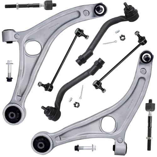 Image of Detroit Axle - 8pc Front End Kit for 2014-2015 Kia Optima [2.4L GAS] 2 Lower Control Arms with Ball Joints Assembly 4 Inner Outer Tie Rods 2 Sway Bars Replacement
