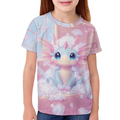 Image of Kids Graphic T-Shirt Boys Girls Novelty Tees Top Short Sleeve Shirts Summer Blouses 3-16