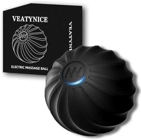 VEATYNICE Cordless Electric Massage Ball – USB Rechargeable Portable Massager, Skin-Soft Silicone for Foot, Back, Neck, Shoulder, Full Body Deep Tissue Massage, Muscle Tension Relief