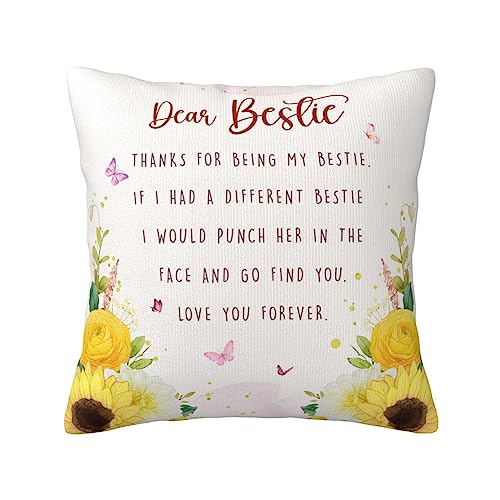IYUBOFU Mother's Day & Friendship Day Gift: Bestie Pillow Cover,