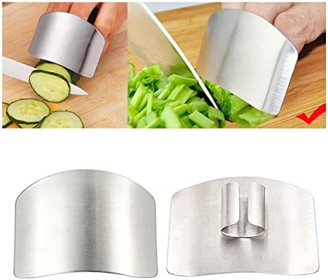 Finger Guards for Cutting,Stainless Steel Finger Protector for Cutting Food, Kitchen Tool Thumb Guards for Chopping,Potato, Butter, Lettuce, Cutter Grater Vegetable Slicer,Knife Cutting Protector