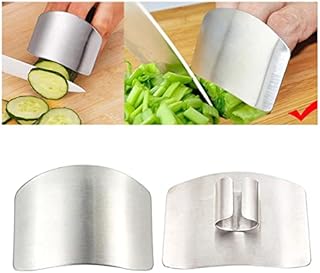 Finger Guards for Cutting,Stainless Steel Finger Protector for Cutting Food, Kitchen Tool Thumb Guards for Chopping,Potato, Butter, Lettuce, Cutter Grater Vegetable Slicer,Knife Cutting Protector