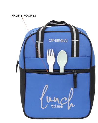 Image of Durable & Lightweight Lunch Bag | Trendy Water-Resistant Tiffin Bag & Meal Holder for Office, School, Travel & Picnic, Stylish, Insulated Design for Men, Women & Kids (Royal Blue)