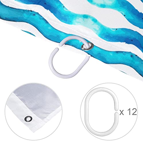 Rideaux de douche ondulés sans odeur chimique pour sol toujours sec - 5