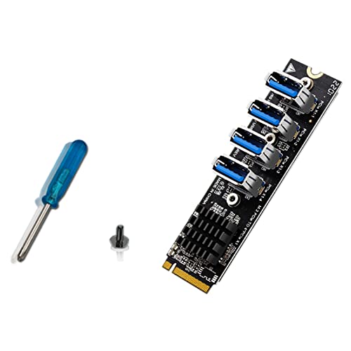 Glanhbnol Para M.2 a tarjeta PCIe controlador PCIe para M.2 para M para llave a PCIe X1 tarjeta de expansión para 2230-2280 para M.2 NVMe tamaño SSD M.2 M Key To Pcie