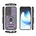 Kukoufey Compatible with Oppo Reno 13 5G Bracket Shell,with Slide Camera Lens Cover Compatible with Oppo Reno13 5G CPH2689 PKM110 Case Purple