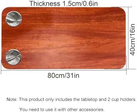 31x16 in Folding Picnic Table Top for RV Caravan, Portable Outdoor Table for Camper Van & Sofa - Ideal for Camping, Tailgating & Travel,
