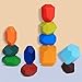 Produktbild Wooden Stacking Toy balanciersteine holz Educational Kinder Coloured Meditation Stone Montessori Children Stapeln Spielzeug Blocks Building Stacking GameBaustein Sortieren Heimdekoration (11 pieces)