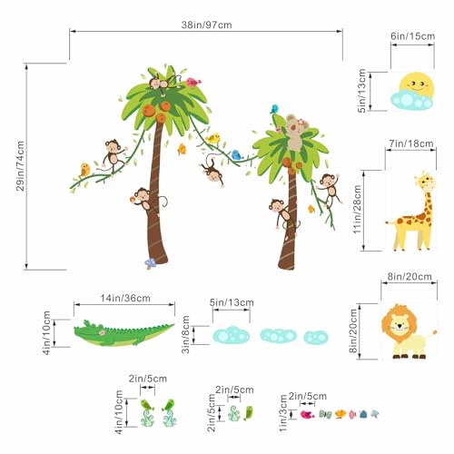 Vinilos decorativos animales para pared 41 x 34 in miniatura 4